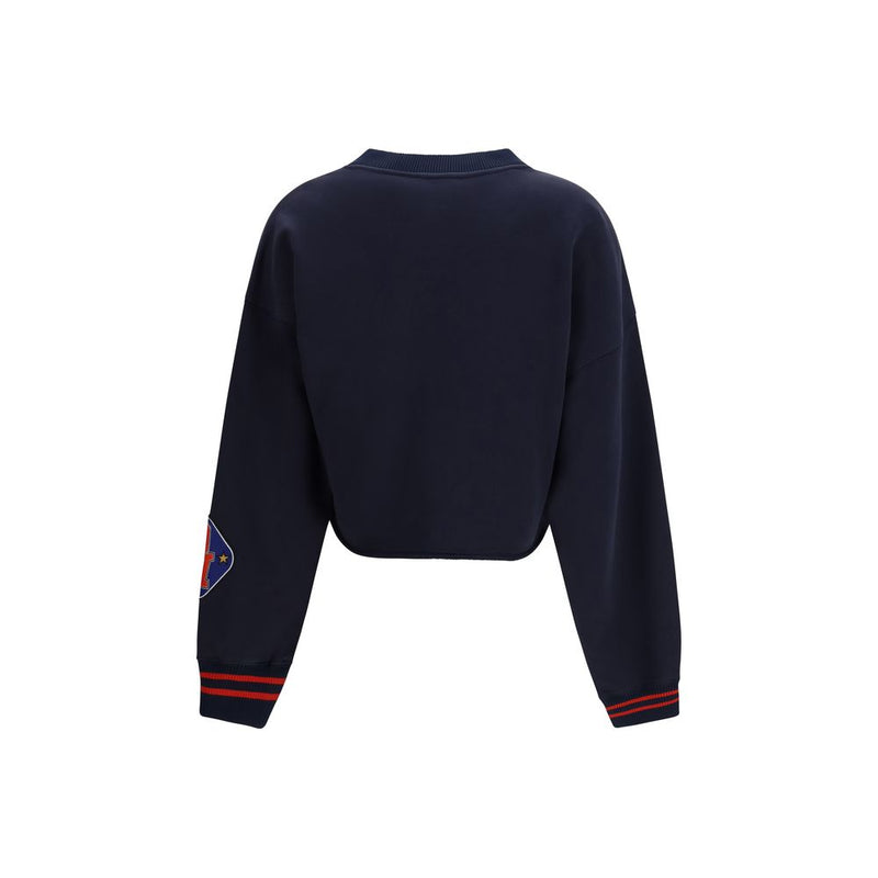 Off-White Royal Patch Cropped Sweatshirt - Blue