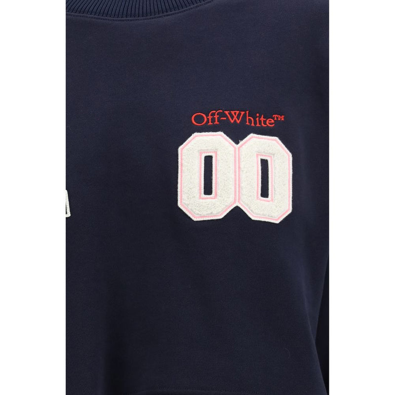 Off-White Royal Patch Cropped Sweatshirt - Blue