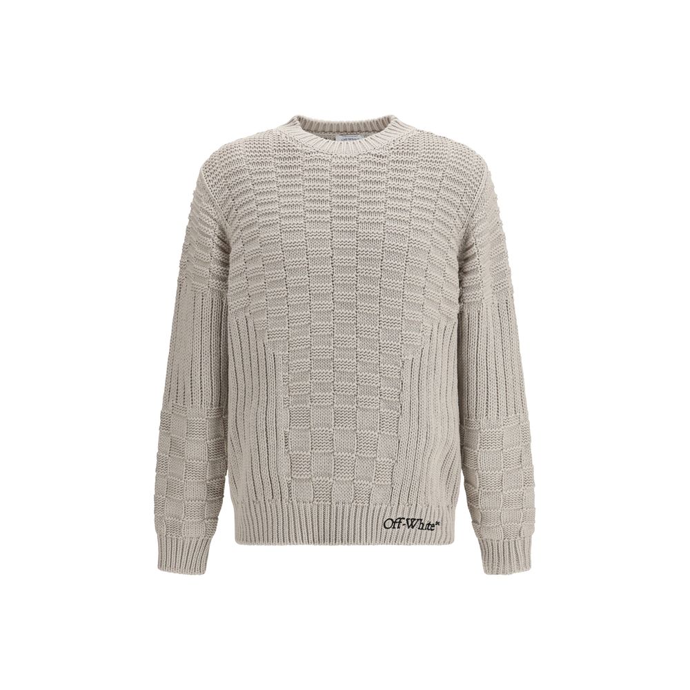Off-White Arrow Beige Cotton Sweatshirt for Men