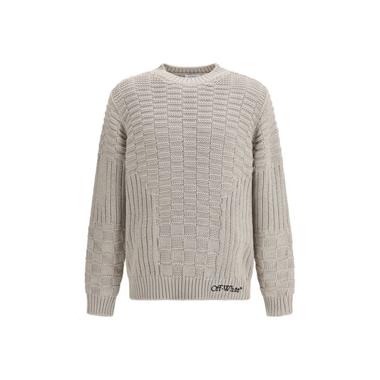 Off-White Arrow Beige Cotton Sweatshirt for Men
