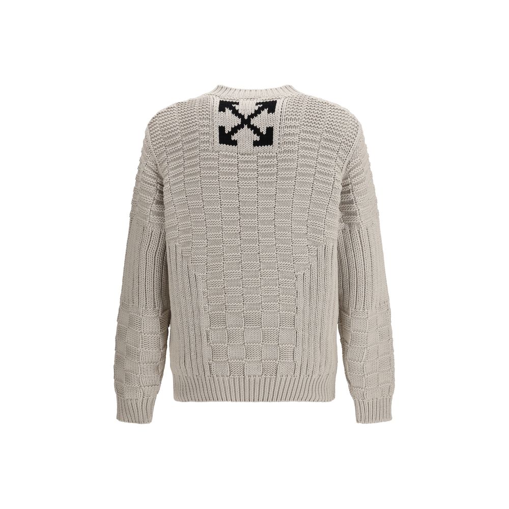 Off-White Arrow Beige Cotton Sweatshirt for Men