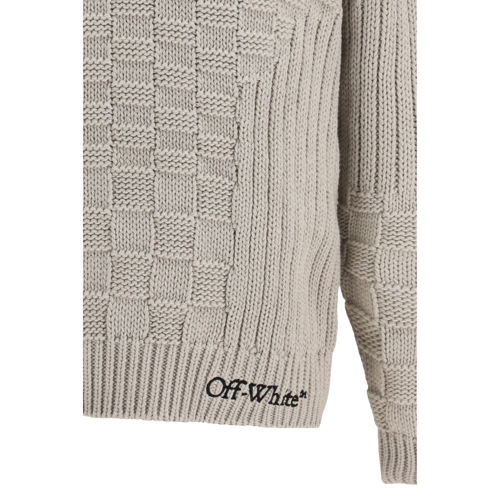Off-White Arrow Beige Cotton Sweatshirt for Men
