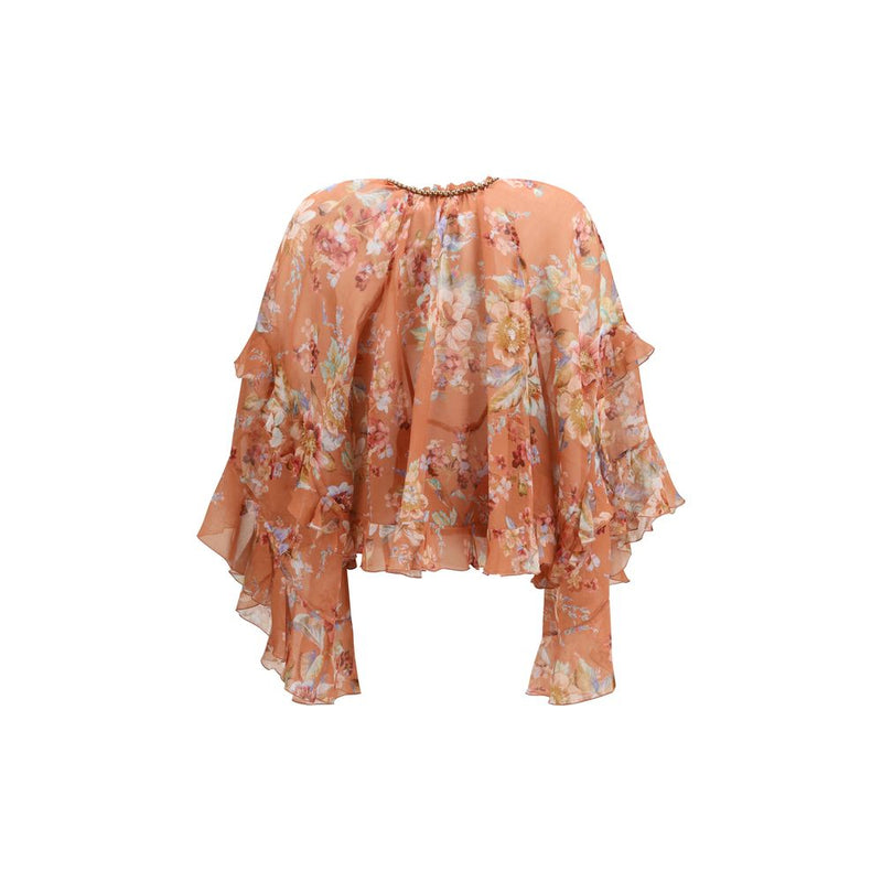 Zimmermann Multicolor Cotton Blouse - Elegant Sheer Design