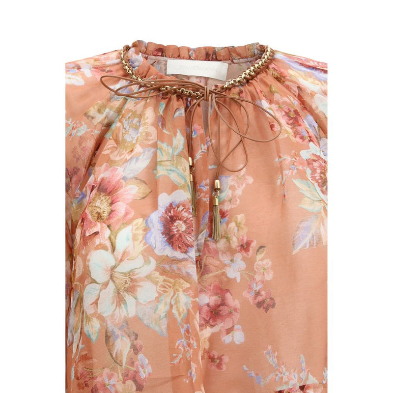 Zimmermann Multicolor Cotton Blouse - Elegant Sheer Design