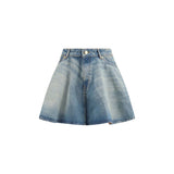 Ganni Blue Denim Miniskirt for Women