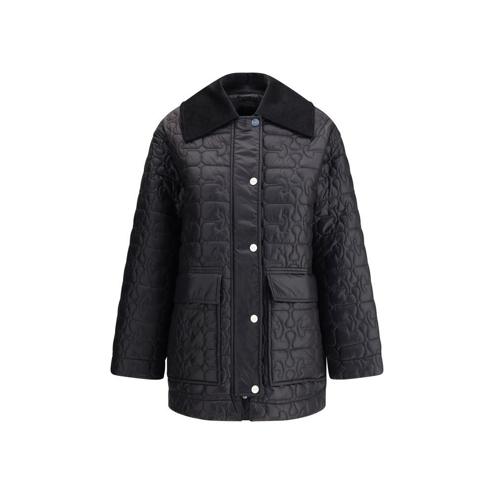 Ganni Gray Nylon Down Jacket for Women - Stylish & Warm