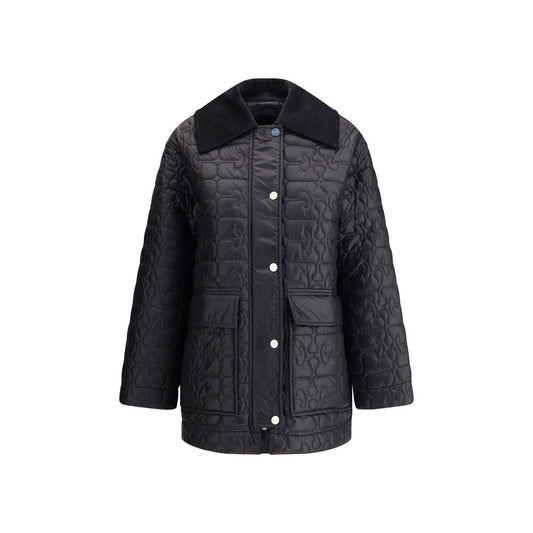 Ganni Gray Nylon Down Jacket for Women - Stylish & Warm