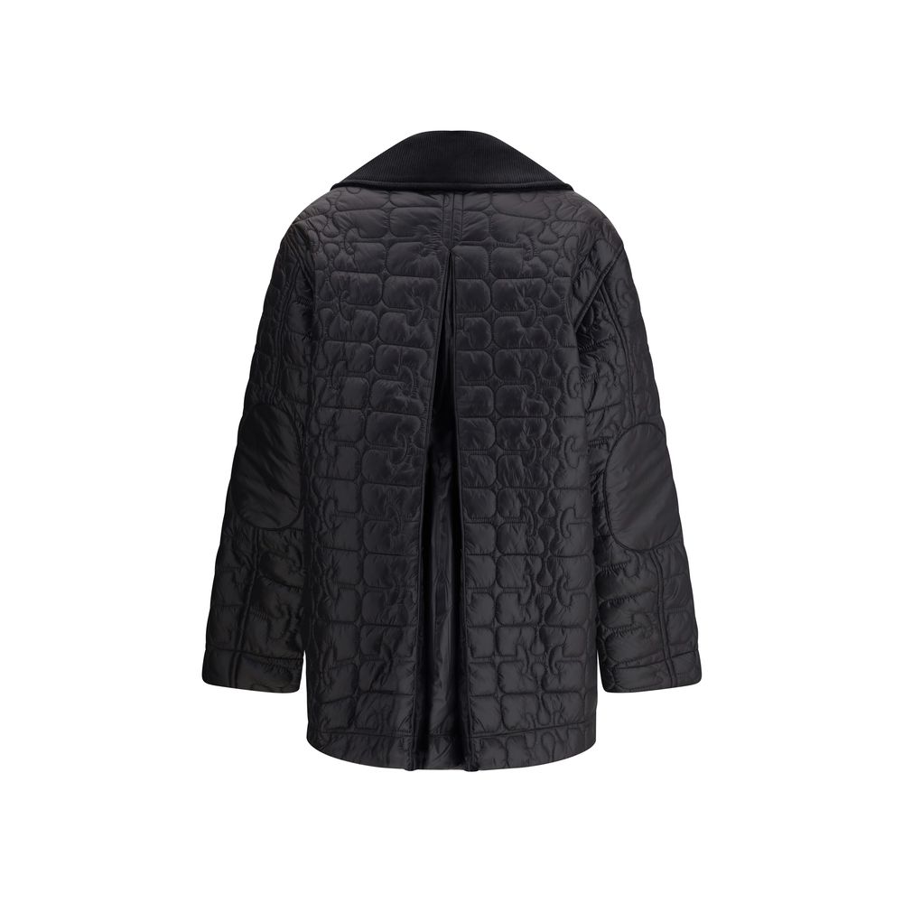 Ganni Gray Nylon Down Jacket for Women - Stylish & Warm