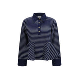 Polo Ganni en coton bleu