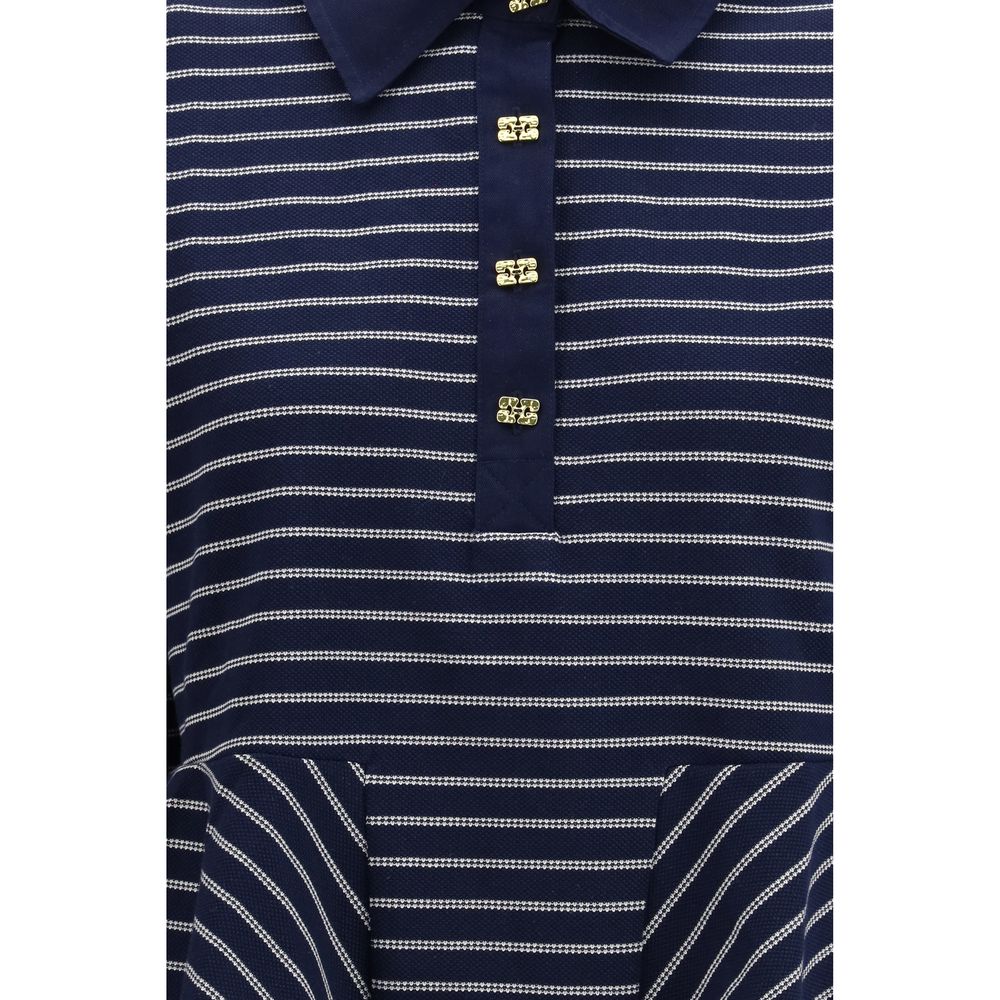 Polo Ganni en coton bleu