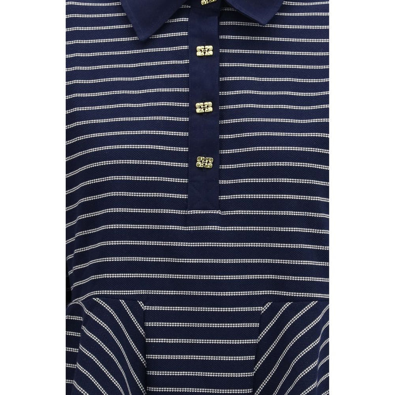 Polo Ganni en coton bleu