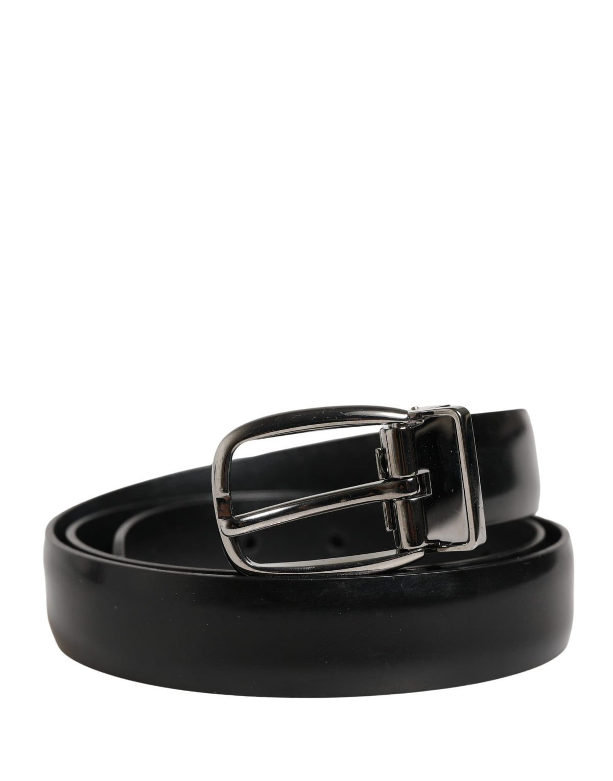 Ceinture Dolce &amp; Gabbana pour homme, en cuir noir classique avec boucle en métal
