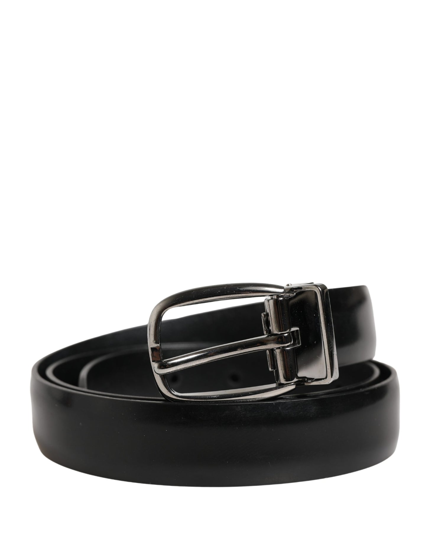 Ceinture Dolce &amp; Gabbana pour homme, en cuir noir classique avec boucle en métal