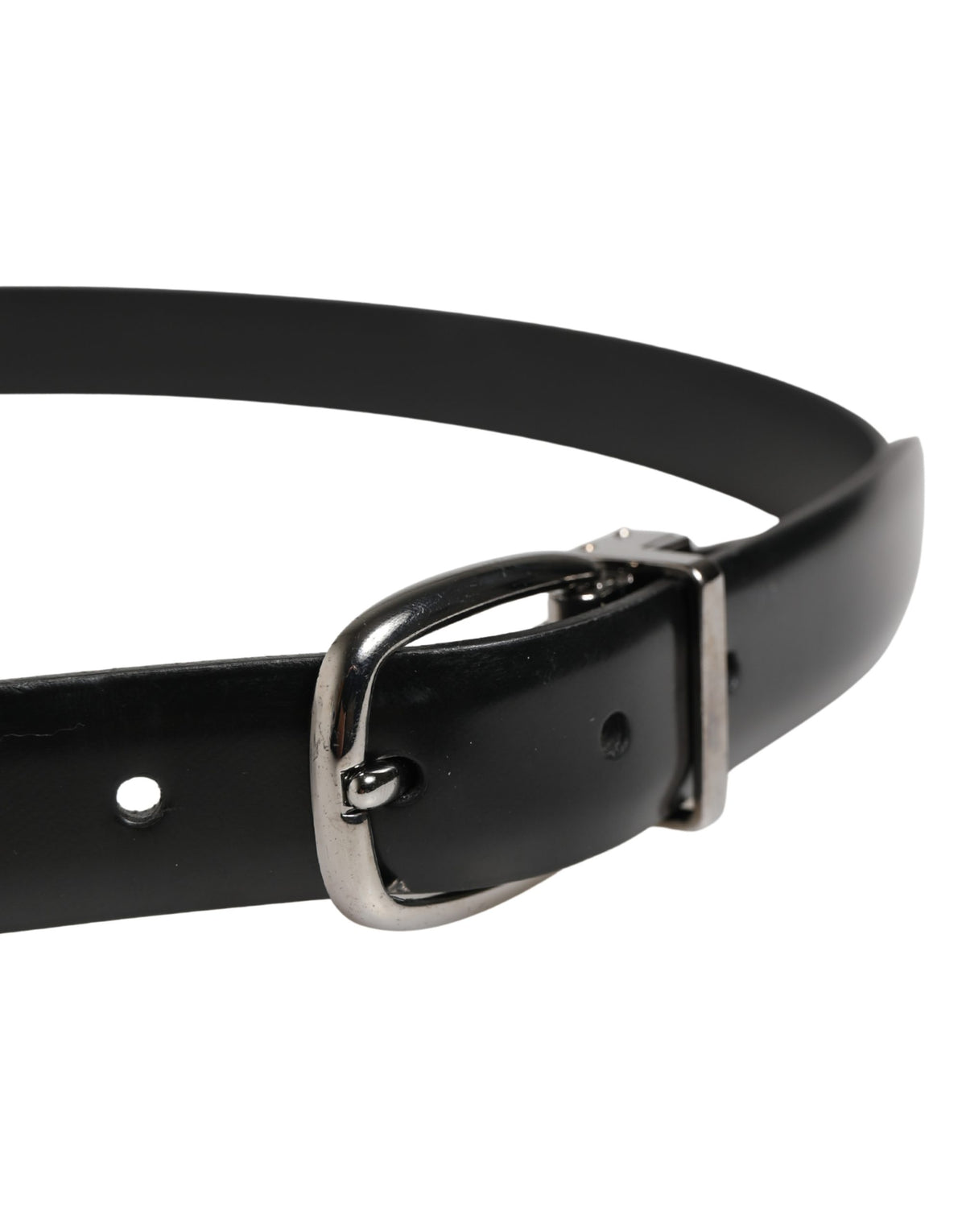 Ceinture Dolce &amp; Gabbana pour homme, en cuir noir classique avec boucle en métal