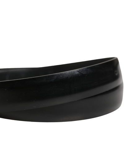 Ceinture Dolce &amp; Gabbana pour homme, en cuir noir classique avec boucle en métal