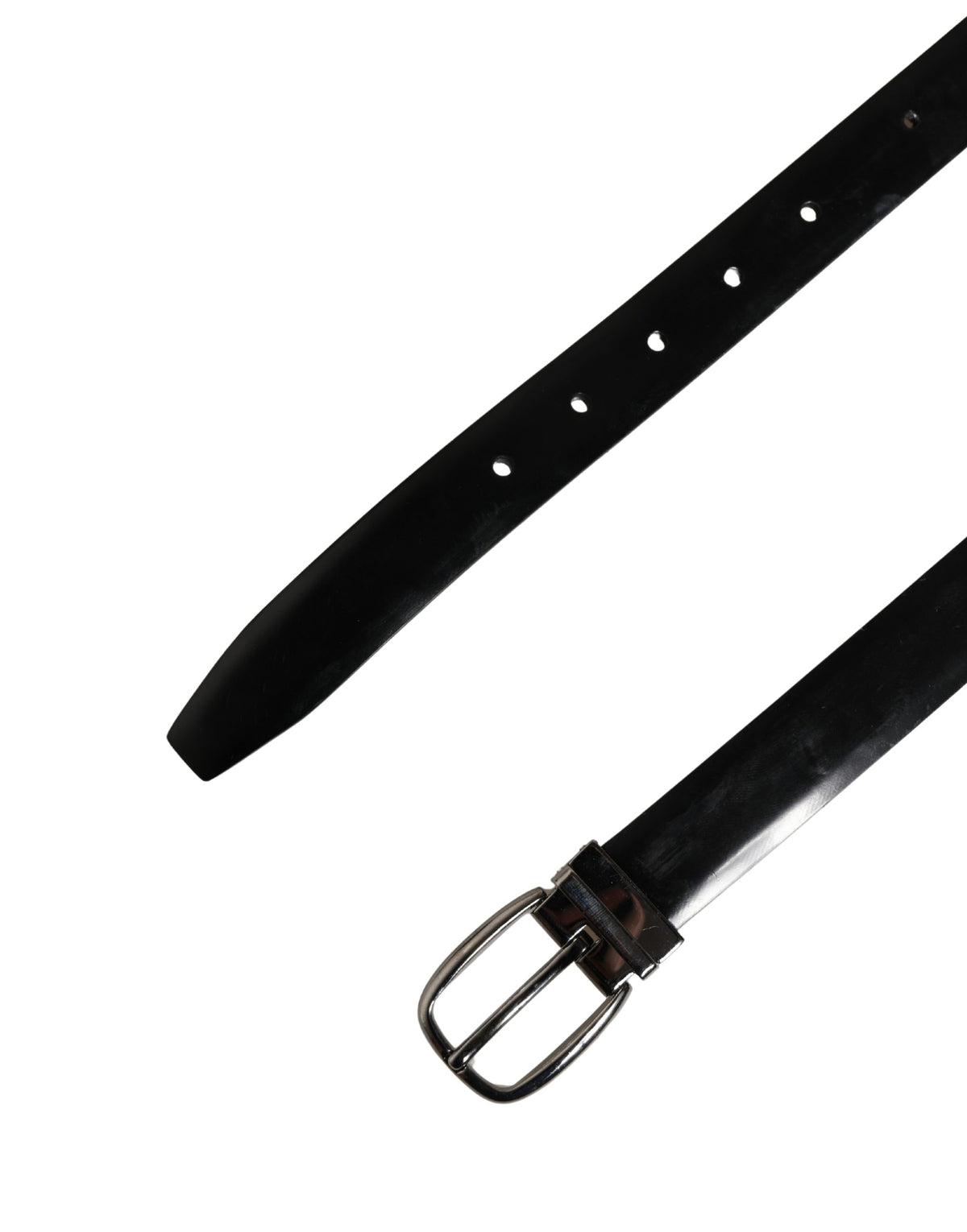 Ceinture Dolce &amp; Gabbana pour homme, en cuir noir classique avec boucle en métal