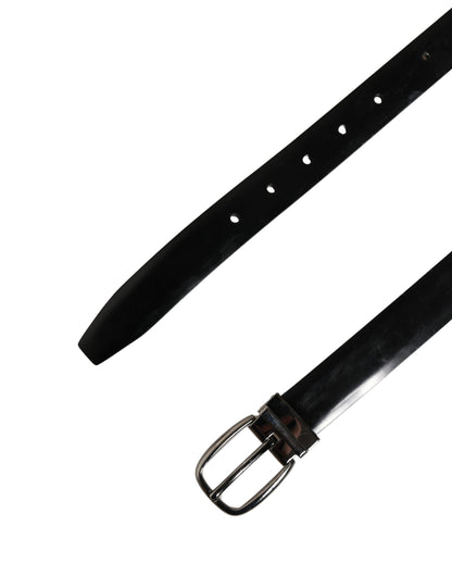 Ceinture Dolce &amp; Gabbana pour homme, en cuir noir classique avec boucle en métal