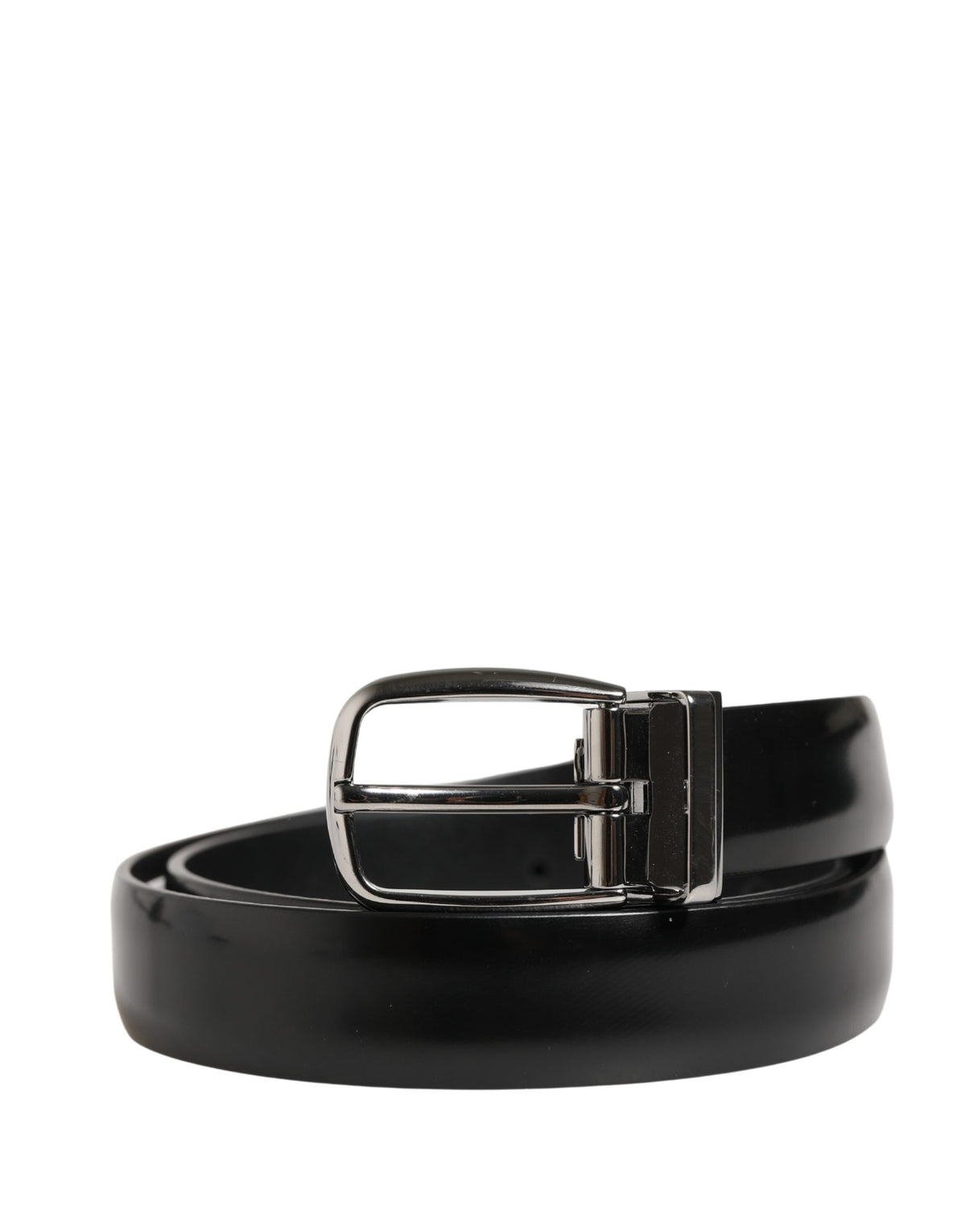 Ceinture Dolce &amp; Gabbana pour homme, en cuir noir classique avec boucle en métal