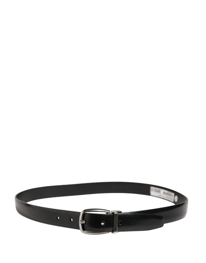 Ceinture Dolce &amp; Gabbana pour homme, en cuir noir classique avec boucle en métal