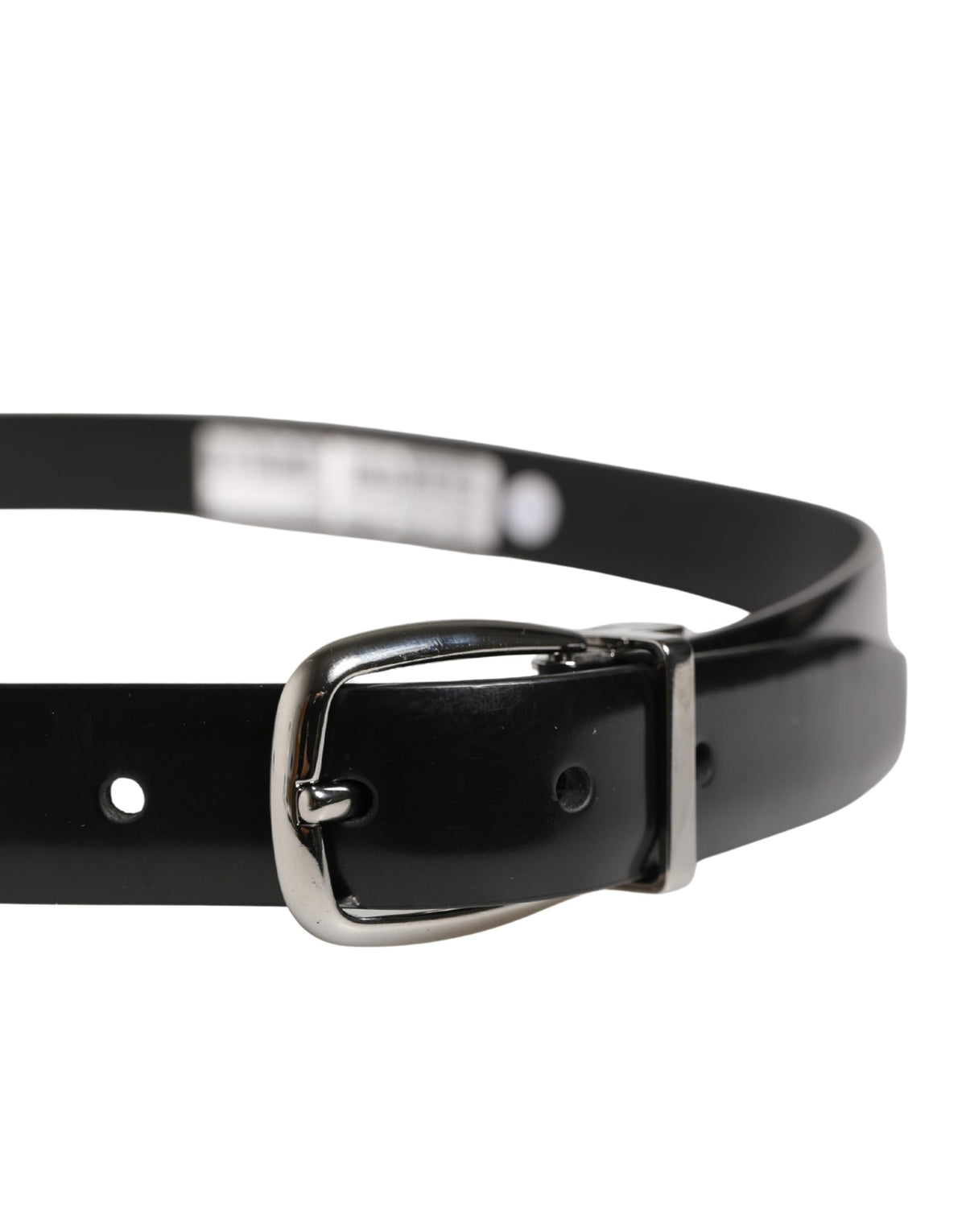 Ceinture Dolce &amp; Gabbana pour homme, en cuir noir classique avec boucle en métal