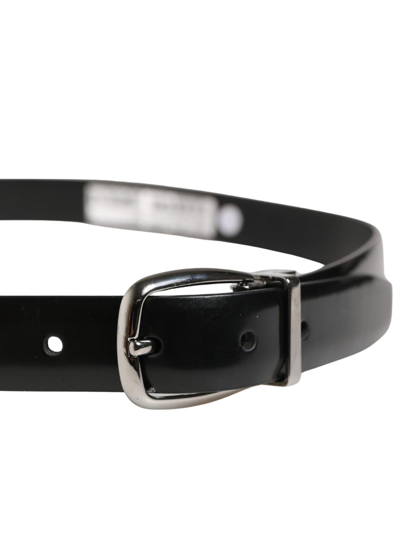 Ceinture Dolce &amp; Gabbana pour homme, en cuir noir classique avec boucle en métal