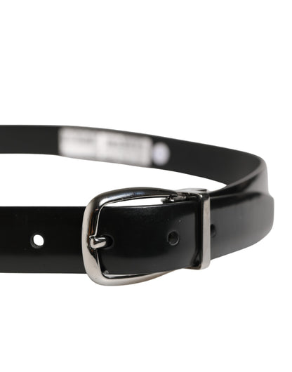 Ceinture Dolce &amp; Gabbana pour homme, en cuir noir classique avec boucle en métal