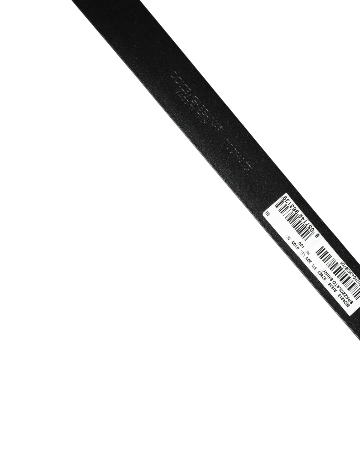 Ceinture Dolce &amp; Gabbana pour homme, en cuir noir classique avec boucle en métal