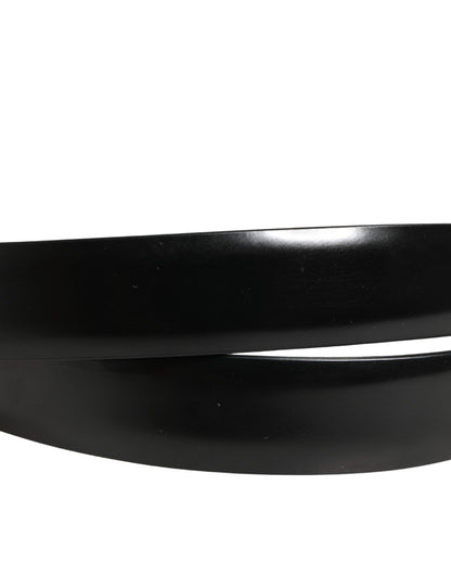 Ceinture Dolce &amp; Gabbana pour homme, en cuir noir classique avec boucle en métal