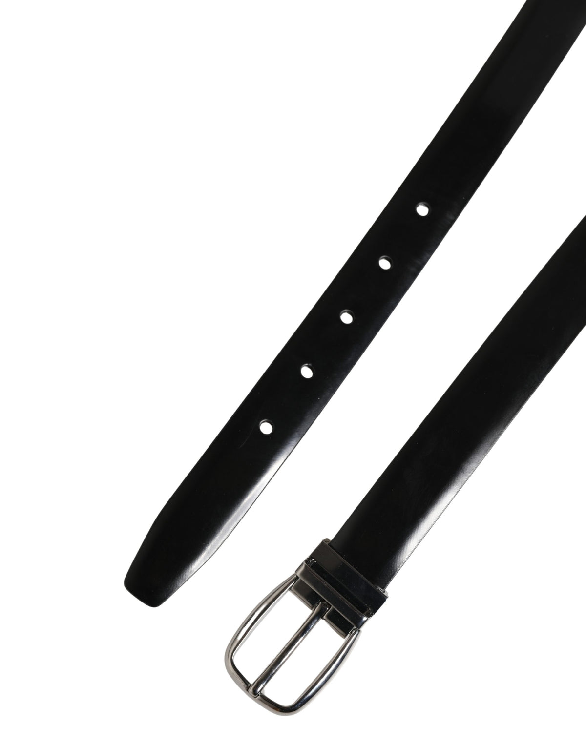 Ceinture Dolce &amp; Gabbana pour homme, en cuir noir classique avec boucle en métal