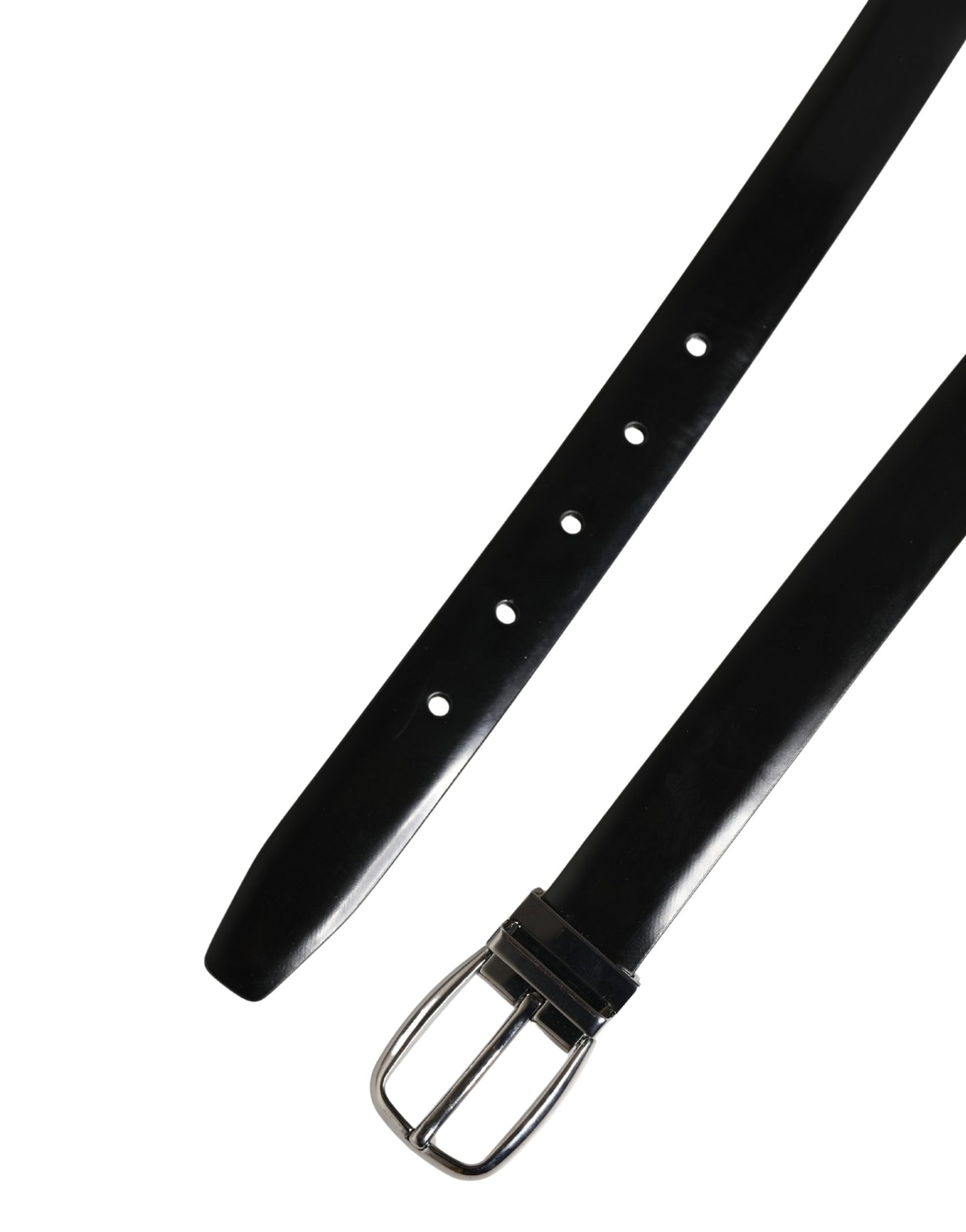 Ceinture Dolce &amp; Gabbana pour homme, en cuir noir classique avec boucle en métal