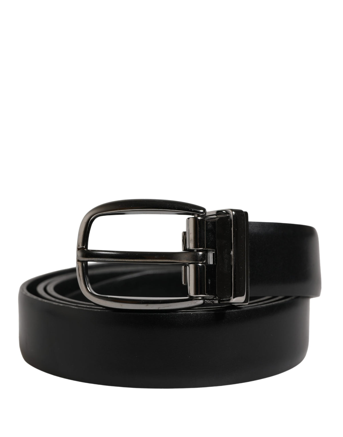 Ceinture Dolce &amp; Gabbana pour homme, en cuir noir classique avec boucle en métal