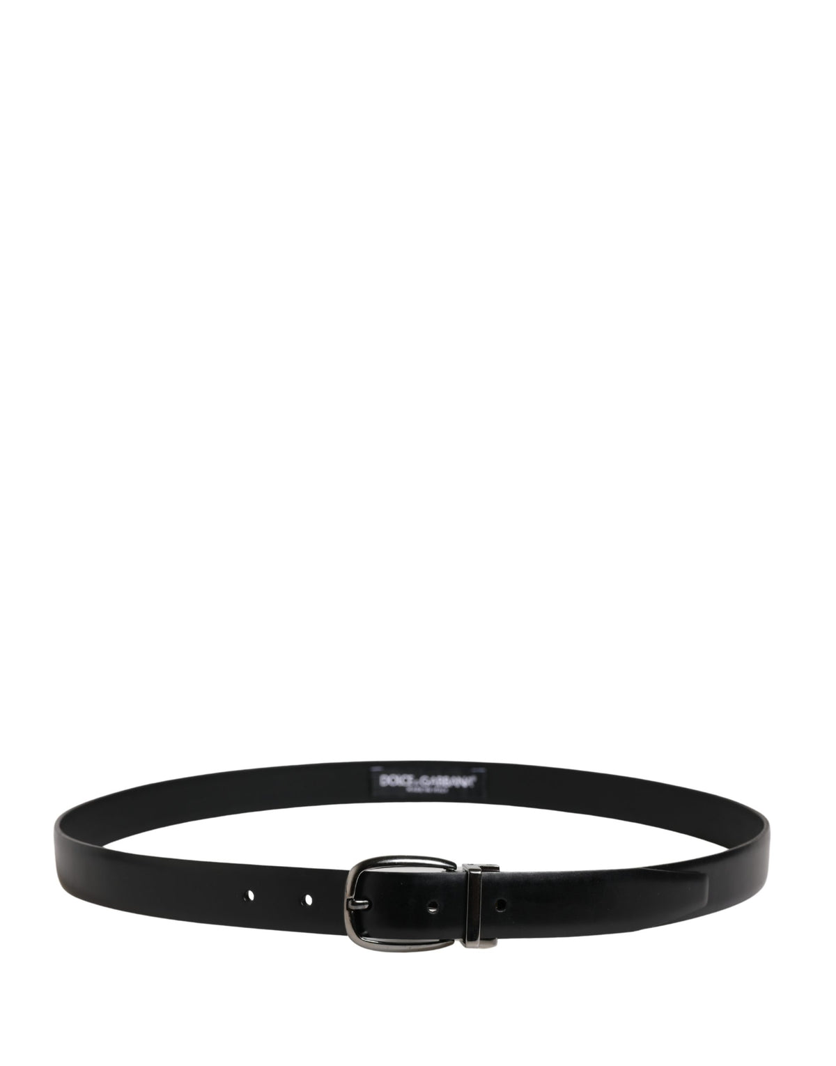 Ceinture Dolce &amp; Gabbana pour homme, en cuir noir classique avec boucle en métal