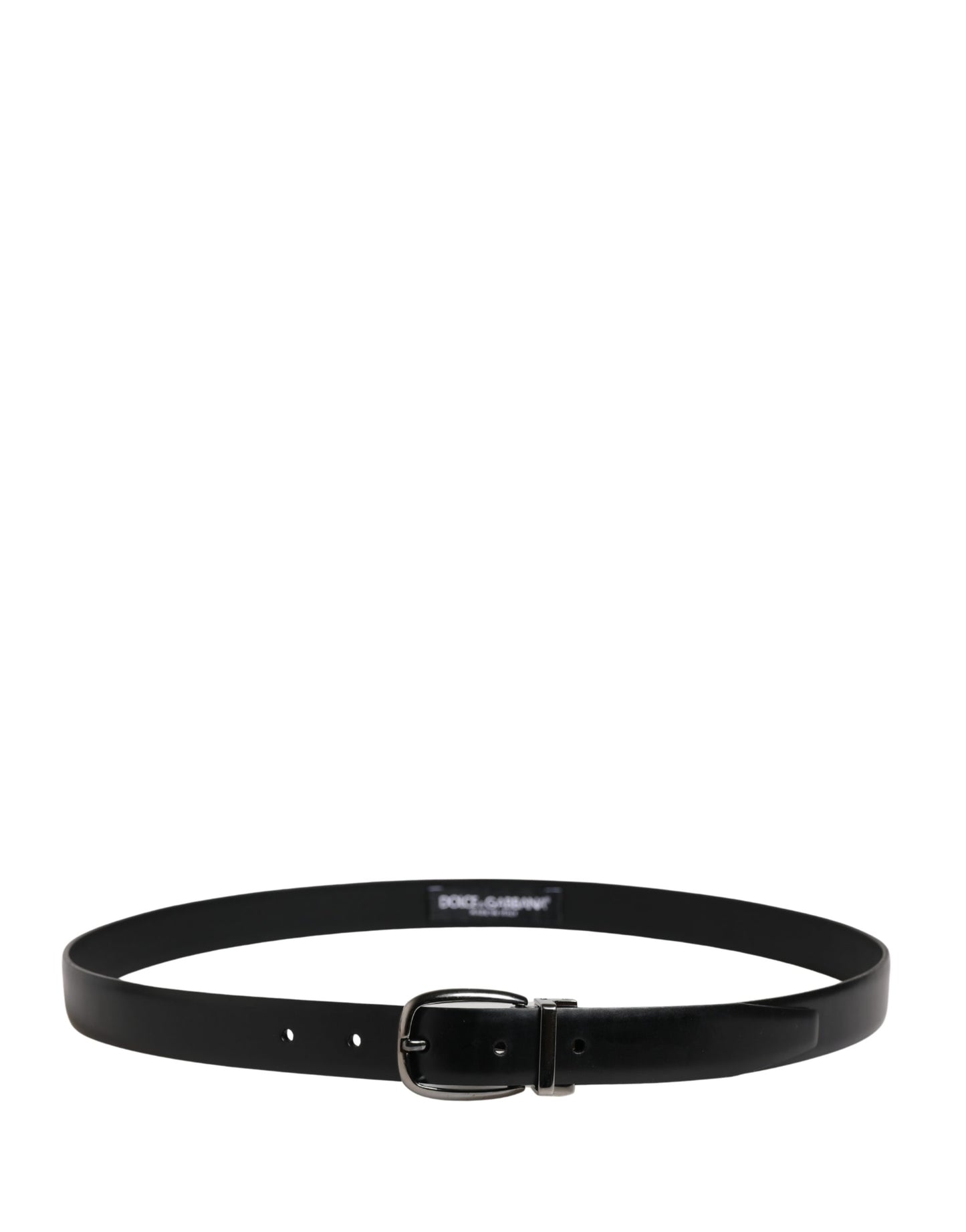 Ceinture Dolce &amp; Gabbana pour homme, en cuir noir classique avec boucle en métal
