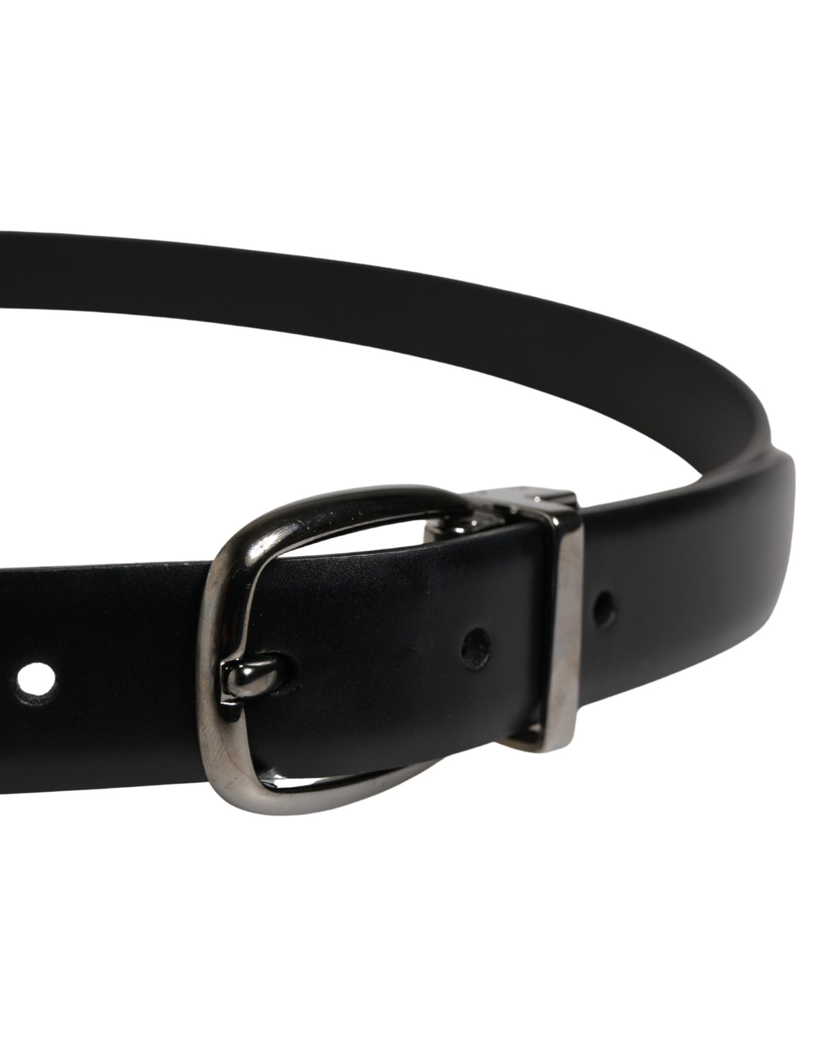 Ceinture Dolce &amp; Gabbana pour homme, en cuir noir classique avec boucle en métal