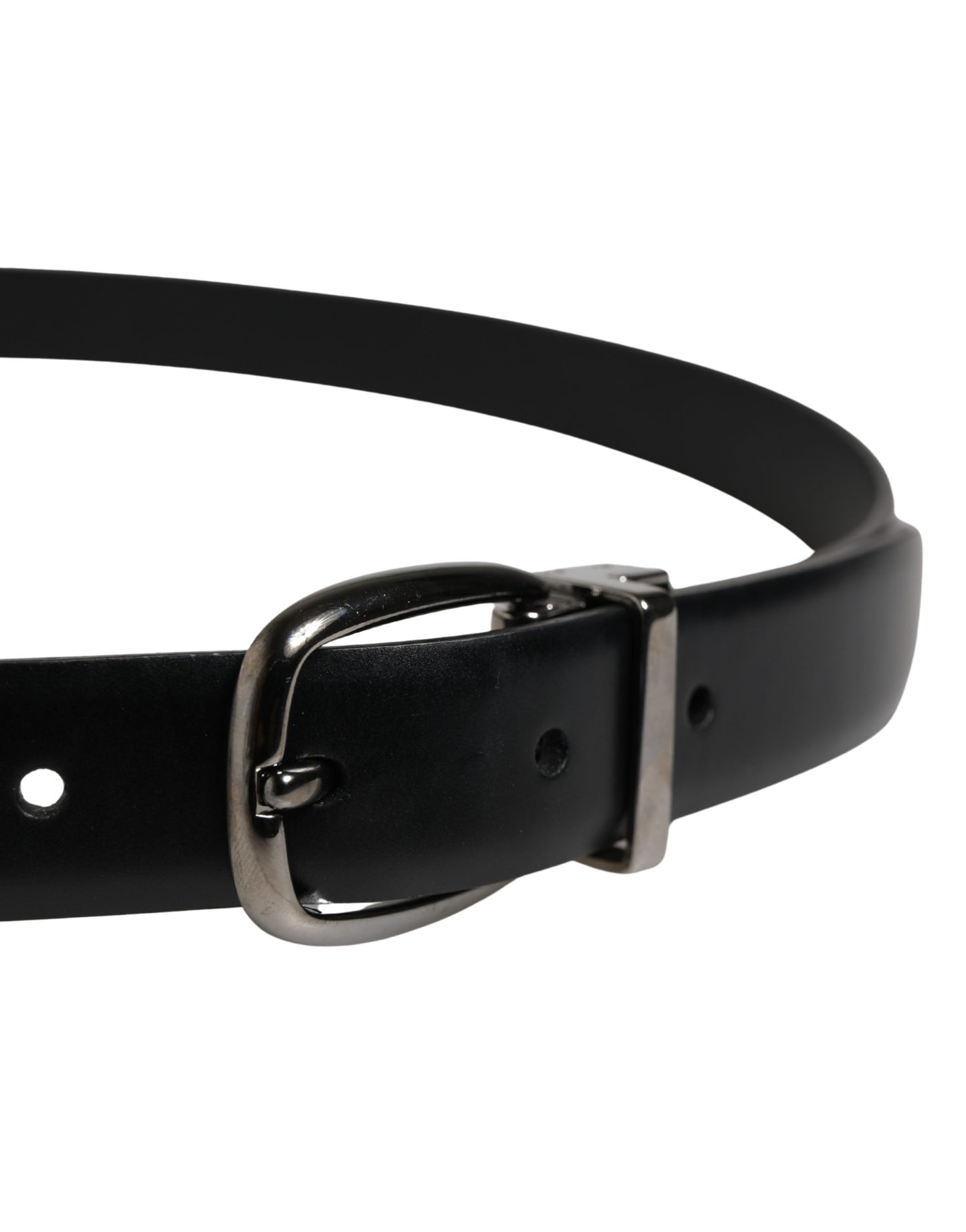 Ceinture Dolce &amp; Gabbana pour homme, en cuir noir classique avec boucle en métal