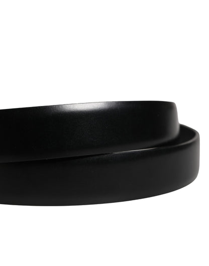 Ceinture Dolce &amp; Gabbana pour homme, en cuir noir classique avec boucle en métal