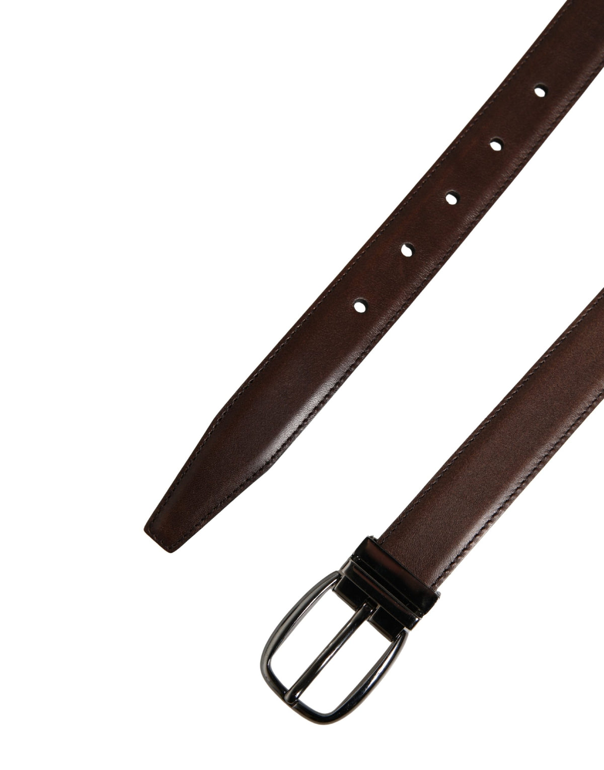 Ceinture Dolce &amp; Gabbana pour homme, en cuir marron classique avec boucle en métal