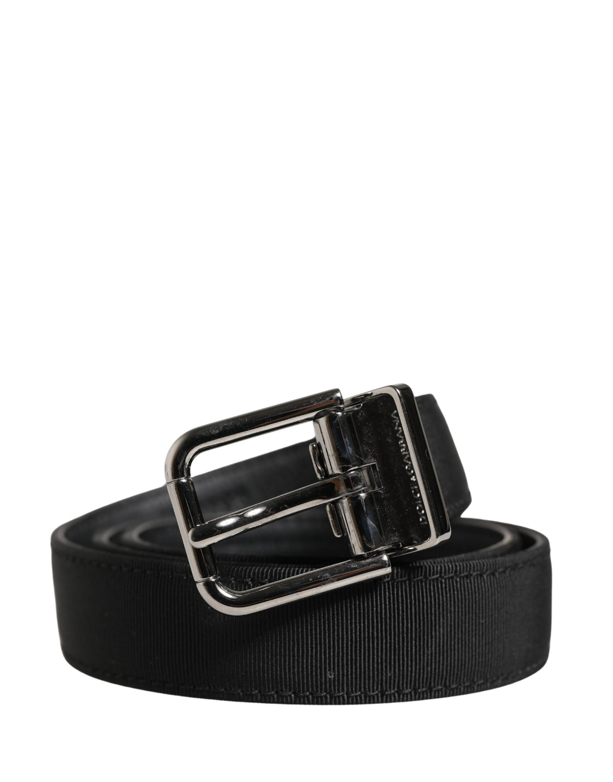 Ceinture Dolce &amp; Gabbana pour homme en cuir viscose noir avec boucle métallique