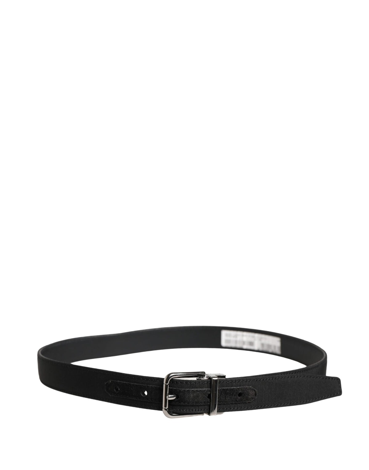 Ceinture Dolce &amp; Gabbana pour homme en cuir viscose noir avec boucle métallique