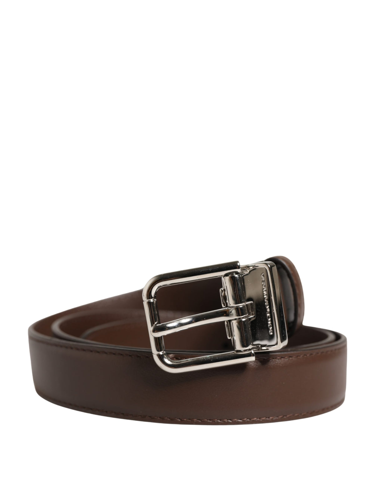 Ceinture Dolce &amp; Gabbana pour homme, en cuir marron classique avec boucle en métal