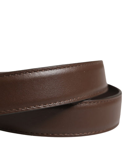Ceinture Dolce &amp; Gabbana pour homme, en cuir marron classique avec boucle en métal