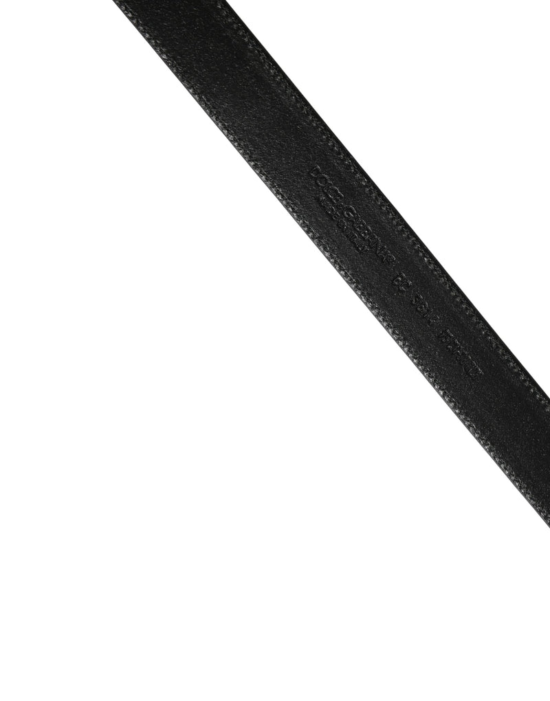 Dolce & Gabbana Heren Bruine Klassieke Leren Metalen Gesp Riem
