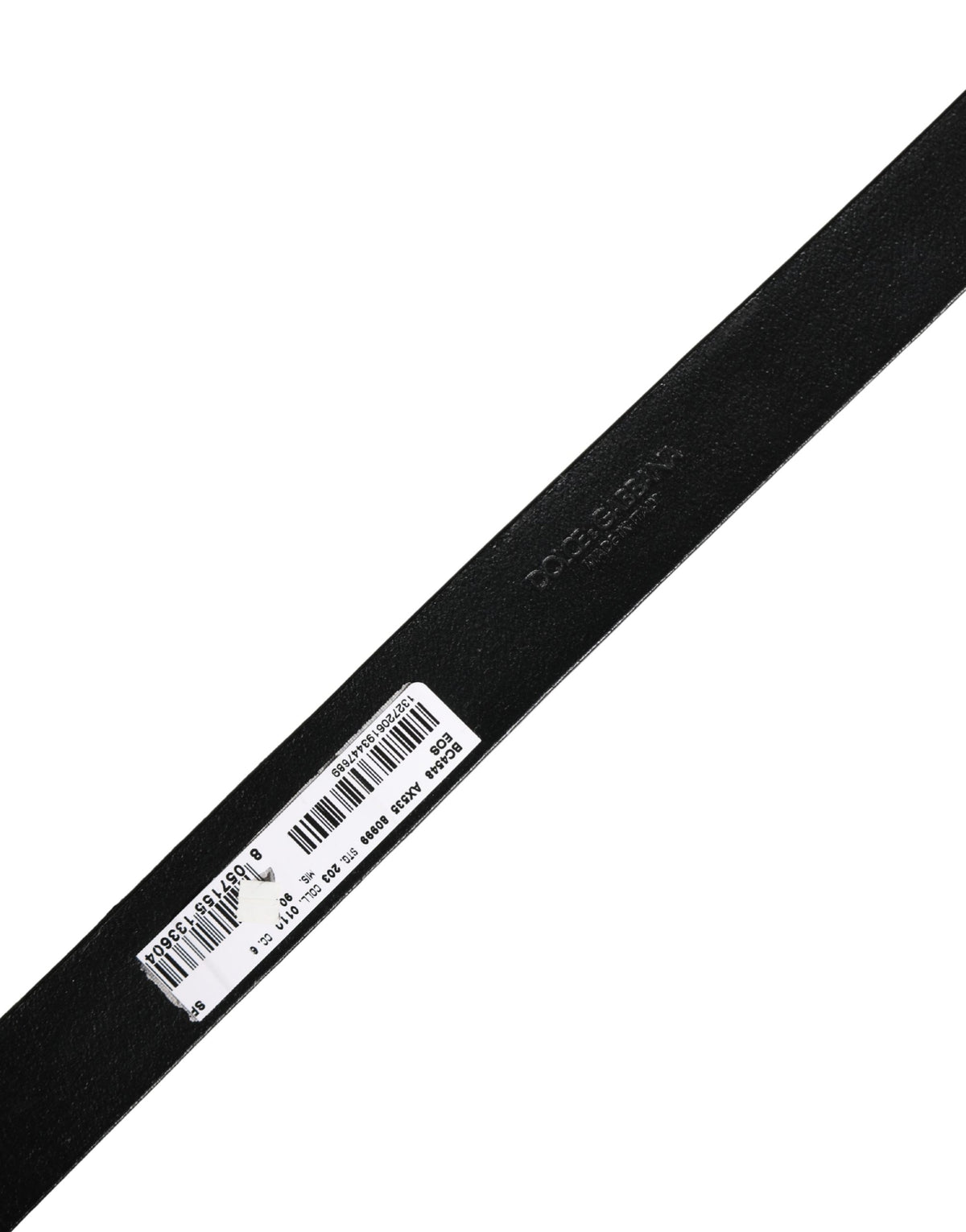 Ceinture Dolce &amp; Gabbana pour homme, en cuir noir classique avec boucle en métal