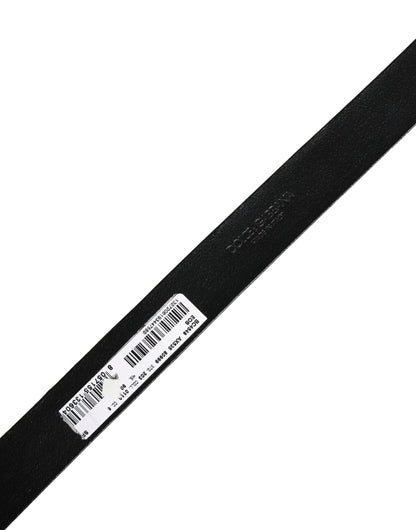 Ceinture Dolce &amp; Gabbana pour homme, en cuir noir classique avec boucle en métal