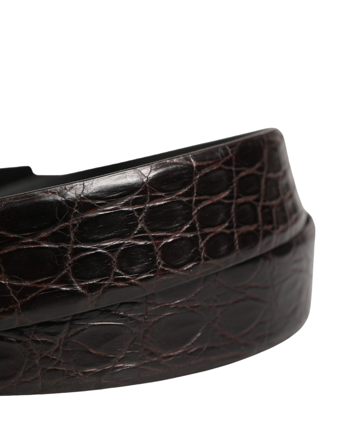 Ceinture Dolce &amp; Gabbana pour homme en cuir exotique noir avec boucle logo