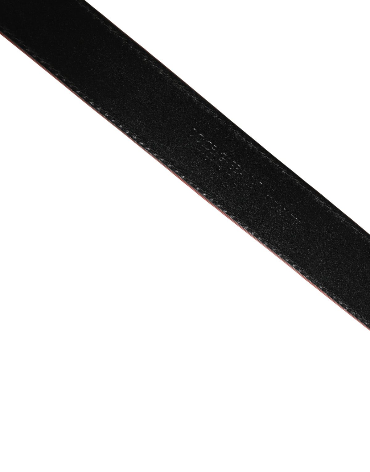 Ceinture Dolce &amp; Gabbana pour homme en cuir tissé beige et rouge avec boucle métallique