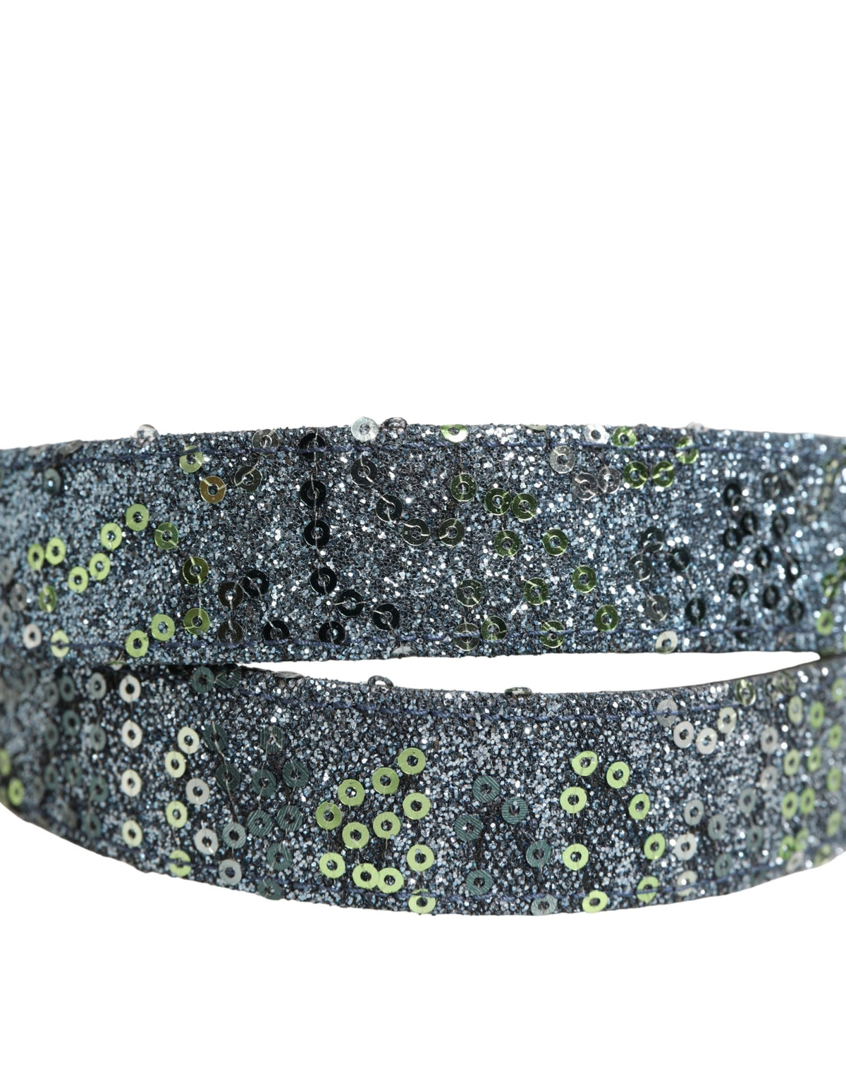 Ceinture Dolce &amp; Gabbana pour homme, à sequins multicolores et boucle en métal argenté