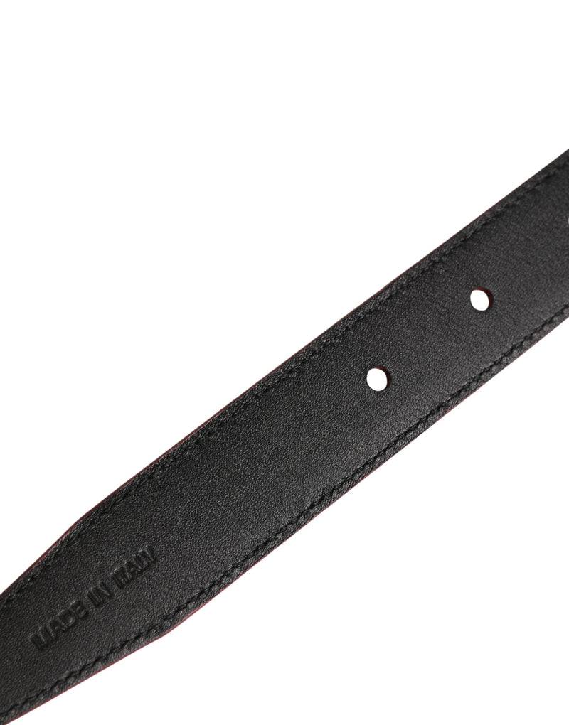 Dolce & Gabbana Heren Roze Klassieke Leren Metalen Gesp Riem