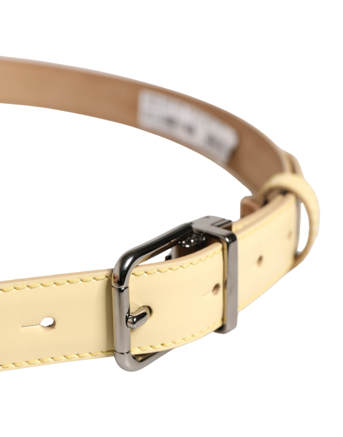 Ceinture Dolce &amp; Gabbana pour homme, en cuir jaune classique avec boucle métallique