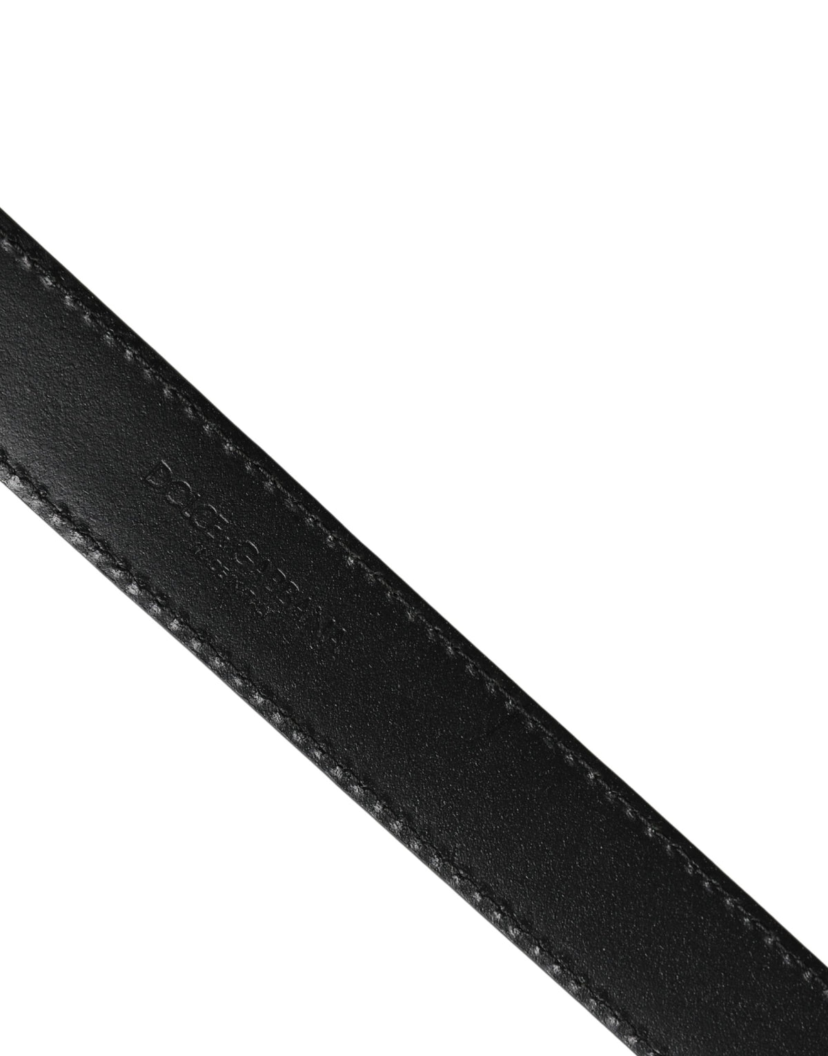 Ceinture Dolce &amp; Gabbana pour homme, en cuir argenté classique avec boucle carrée